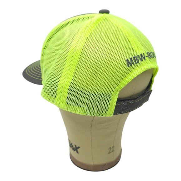 Outdoor Cap 3D Embroidered Mesh Snapback Trucker Baseball Hat Fluorescent Green - Picture 12 of 13